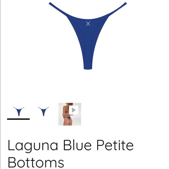 Boutinela Laguna Blue Petite Bikini Bottoms - Picture 1 of 4
